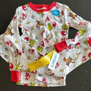 Carter's White, Red & Green Grinch Family Matching Pajama Set